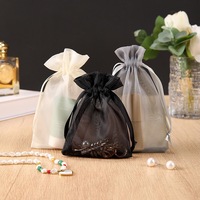 Sachets en organza épais pour bijoux Bed Rocket, mini-sachets en organza pour bonbons avec cordon de serrage
