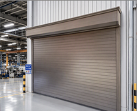 Porte de garage moderne en alliage d'aluminium, étanche, économique, coupe-vent, antivol, pour entrepôt, ouverture latérale électrique