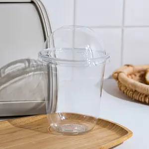 U-образная пластиковая одноразовая чашка для домашних животных с круглым дном объемом 16 унций, 500 мл