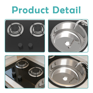 Fornello a Gas Compatto JDA a 2 Fuochi per Camper con Lavello Curvo Integrato, Cucina Mobile Tutto-<span class=keywords><strong>in</strong></span>-Uno con Accessori Gratuiti per Piccoli Camper e <span class=keywords><strong>Roulotte</strong></span> - Product Image 4