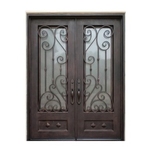 Hot villa haut de gamme extérieur porte en fer cuit nouveau style,. Coupon en espèces pour la coupure thermique de la commande - Product Image 6