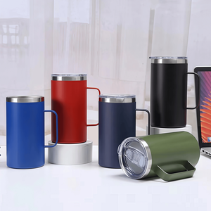 Custom 20oz/550ML Insulated Stainless Steel <strong>Tumbler</strong> <strong>with</strong> <strong>Handle</strong> for Outdoor Adventures &amp; Hot &amp; Cold Drinks - Product Image 2