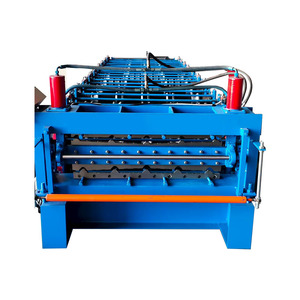 Tùy chỉnh kích thước bán chạy nhất sản phẩm hai <span class=keywords><strong>l</strong></span>ớp kim loại mái tự động cán tạo thành máy - Product Image 6