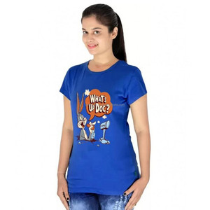 T-shirt pour filles, estival et décontracté, à coupe facile à assortir, avec service d'impression personnalisé, collection de - Product Image 1