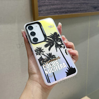 Pour Samsung S24 S23 S22 coque de téléphone coloré Laser Aurora blanc cocotier résistant aux chutes housse de protection