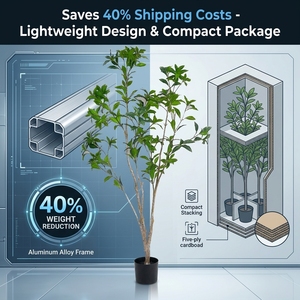 Grand arbre à monnaie artificiel de qualité supérieure, arbre <span class=keywords><strong>Pachira</strong></span> Aquatica réaliste pour la décoration minimaliste nordique et zen de la maison - Product Image 5