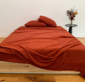 Oeko-Tex Bộ Ga Trải Giường Vải Lanh Pháp 100% Màu Tùy Chỉnh Bộ Ga Trải Giường Vải Lanh Nguyên Chất Bộ Ga Trải Giường Đã Giặt Bằng Đá Bộ Chăn Bông - Product Image 5