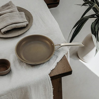 Ensemble de casseroles en acier inoxydable tri-couches 304, série titane fondu, antiadhésif, compatible gaz et induction, poêle de cuisson B
