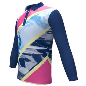 Polo de sport à manches longues pour homme avec impression par sublimation - Product Image 2