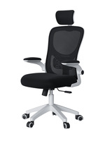 Chaise de bureau ergonomique pivotante en maille blanche confortable pour salle d'attente ou bureau à domicile