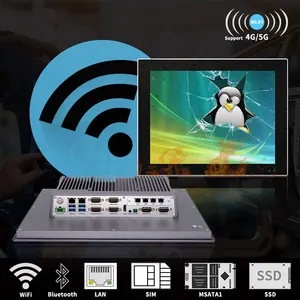 Qiyang Embedded Fanless All in One Industri Panel Pc accessori per Computer industriali pannello Touch Screen Pc per auto veicolo/Robot