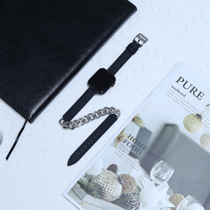 Para Hermes <span class=keywords><strong>Apple</strong></span> <span class=keywords><strong>Watch</strong></span> Double Tour <span class=keywords><strong>Watch</strong></span> Band Acero inoxidable Cow Link Correas de reloj de cuero 20mm para Seiko - Product Image 1