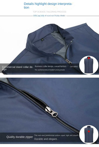 <strong>Men's</strong> Lightweight Softshell Vest Breathable Polyester Waterproof Windproof Outerwear for Golf &amp; <strong>Running</strong> Woven Fabric <strong>Gilet</strong> - Product Image 3