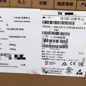 ประสิทธิภาพที่เพิ่มขึ้น 6SL3310-1GE38-4AA3 รับประกัน 1 ปี อินเวอร์เตอร์ 3 เฟส SINAMICS S120 450KW ตัวแปลงความถี่ - Product Image 2
