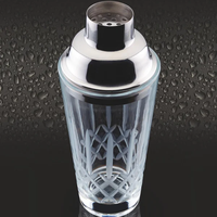 Shaker à cocktail personnalisé en acier inoxydable et verre cristal, nouveau design, écologique, 400 ml, vente en gros par Creation Factory