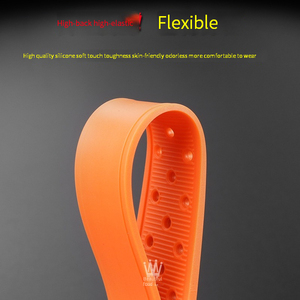 Bracelet de montre en silicone respirant de 22 mm pour Tag <span class=keywords><strong>Heuer</strong></span> F1 CAZ201 WAZ2113 CAZ1010, bracelet en caoutchouc souple avec fermoir déployant - Product Image 4