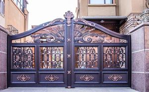 Cổng trượt tự động TOMA có cửa nhỏ, chất liệu nhôm thép, cổng xoay điện kèm điều khiển từ xa, thiết kế hiện đại - Product Image 6