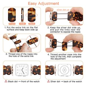 <span class=keywords><strong>Bracelet</strong></span> en résine élastique pour <span class=keywords><strong>Apple</strong></span> <span class=keywords><strong>Watch</strong></span> 38 <span class=keywords><strong>40</strong></span> 41 <span class=keywords><strong>Mm</strong></span> Iwatch Ultra 2 <span class=keywords><strong>Se</strong></span> 9 8 7 Vintage Tortoiseshell Stretchy <span class=keywords><strong>Bracelet</strong></span> - Product Image 4