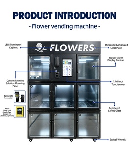 JOYVEND Distributeur automatique de fleurs à 8 compartiments individuels / Idées de petites entreprises Distributeur automatique de fleurs - Product Image 4