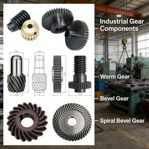 Juego de Engranajes Cónicos y de Tornillo Sin Fin de Precisión Personalizados, Engranaje Cónico Espiral Mecanizado por CNC para Transmisión de Maquinaria Industrial - Product Image 4