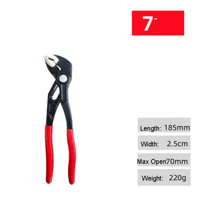 Pince multifonctionnelle professionnelle de haute qualité CRV, pince à eau, pince à étau, 6 pouces, 7 pouces, 10 pouces, 12 pouces, poignée souple en plastique, métrique, OEM - Product Image 3