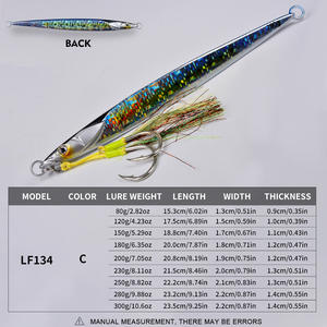 Esca <span class=keywords><strong>Artificiale</strong></span> Metallica a Lancio Lungo per <span class=keywords><strong>Pesca</strong></span> <span class=keywords><strong>in</strong></span> <span class=keywords><strong>Mare</strong></span>, Jigging Rapido, Affondamento Veloce, <span class=keywords><strong>con</strong></span> Doppio Amo per <span class=keywords><strong>Pesca</strong></span> dalla Barca - Product Image 2