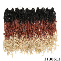 Extensions de cheveux en crochet Dreadlock doux synthétiques pour tresses Nu Locs cheveux synthétiques teints cheveux de déesse Locs
