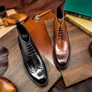 Nuevos Mocasines de Media Caña para Hombre con Parte Superior de Cuero Genuino y Diseño de Parches para Invierno - Product Image 6