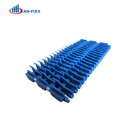 Bande transporteuse modulaire AS-FLEX AF900 en maille plate/perforée/à nervures surélevées en POM PP, durable et respirante pour le transport alimentaire