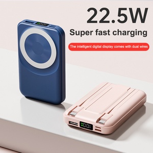 Bancos de Energía Portátiles Inalámbricos Magnéticos de Alta Capacidad 10000mAh con Pantalla LED, Carga Rápida PD22.5W, Logotipo Personalizado - Product Image 2