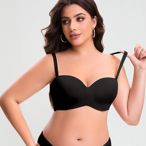 Sujetador sin costuras Zoyiame al por mayor con aros, copa 3/4, push-up, tallas grandes, sin tirantes, minimizador para bustos grandes, con tirantes extraíbles - Product Image 1