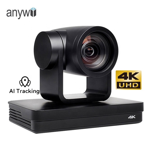 Anywii 4K Live Broadcast PTZ Camera with 12X-20X Zoom Auto Tracking SDI/IP/PoE NDI/HX for Audio Conference System
