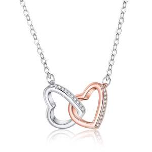 SC-gargantilla coreana Popular, collar de corazón familiar, cadena de circón, collar para <span class=keywords><strong>hija</strong></span> - Product Image 3