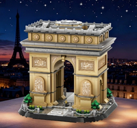 El Arco del Triunfo, París, Francia, Bloques de Construcción Pequeños Compatibles con Pellet, Juguete Infantil de Bloques de Ensamblaje