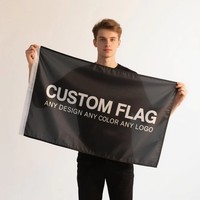 Drapeau promotionnel personnalisé en polyester, double ligne, impression numérique recto-verso, logo personnalisé, pour usage extérieur – Meilleure vente fabricant