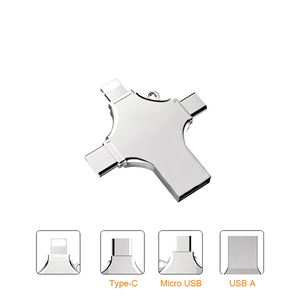 แฟลชไดรฟ์4 in 1 USB แฟลชไดรฟ์จัดเก็บข้อมูลภายนอก OTG พอร์ต USB <span class=keywords><strong>Type</strong></span>-<span class=keywords><strong>C</strong></span> USB Key Drive 16GB 32GB 64GB 128GB OTG Flash pendrive - Product Image 3