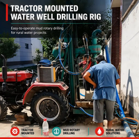 Machine de forage de puits d'eau entraînée par un tracteur, hydraulique, avec prise de force (PTO), pour le forage de puits d'eau domestiques et agricoles