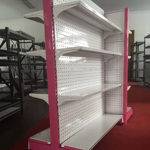 Scaffale Espositivo <span class=keywords><strong>in</strong></span> <span class=keywords><strong>Ferro</strong></span> Personalizzato Hongbai, Design Perforato, Installazione Rapida, <span class=keywords><strong>Dimensioni</strong></span> Personalizzabili per Supermercati - Product Image 1