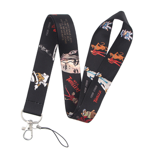 Customized Your Own Anime Design Personalized Lanyard Black Cell Phone Keychain Lanyard