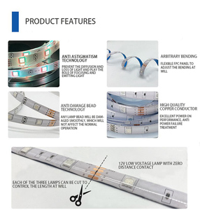 12V <span class=keywords><strong>RGB</strong></span> <span class=keywords><strong>5050</strong></span> <span class=keywords><strong>LED</strong></span> dải ánh sáng mềm mại 30leds/mét 16 triệu màu 1M Đồng cơ thể đèn SMD2835 <span class=keywords><strong>LED</strong></span> dải ánh sáng IP20 IP67 ứng dụng - Product Image 6