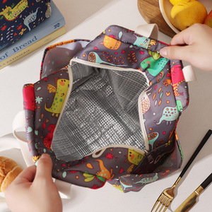 Gisen Dinosaur Lunch Bag Large Capacity Insulated Portable <b>Handbag</b> <b>For</b> Kids <b>School</b> Use - Product Image 2