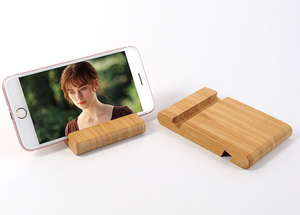 Support de téléphone portable universel en bois de bambou pour bureau, support de téléphone portable portable en bois - Product Image 2