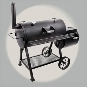 Hochleistungs-Fleisch trommel Bbq Charcoal Grill Smoker Barbecue Trailer Vertikal