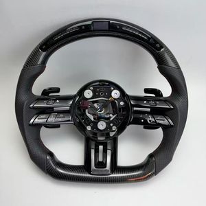 Volant en fibre de carbone de luxe pour <span class=keywords><strong>Mercedes</strong></span>-Benz <span class=keywords><strong>AMG</strong></span> avec bouton OLED, Classe C, Classe E, Classe S, Classe G, W463, W205, W166, W223 - Product Image 6