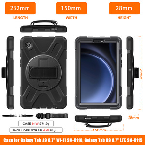 Funda resistente tipo armadura para tableta <span class=keywords><strong>Samsung</strong></span> Galaxy Tab A9 8.7" <span class=keywords><strong>2023</strong></span> X110/X115 con asa y correa para el hombro. - Product Image 2