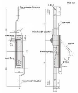 Máy Chủ Rack Hệ Thống Tủ Mạng Ba Điểm Wing Rod Chốt Khóa MS731 - Product Image 5