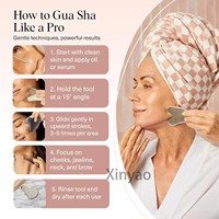 Outil de massage facial Gua Sha en acier inoxydable avec logo personnalisé, pour sculpter le visage, remodeler la mâchoire, réduire le double menton et favoriser le drainage lymphatique