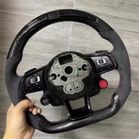 Volant Personnalisé en Demi-Cuir et Fibre de Carbone, Accessoires Automobile pour VW Volkswagen Golf R 5 6 7 MK5 MK6 MK7 GTI Passat CC