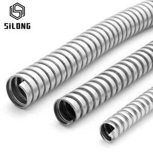 Galvanized steel waterproof and flame retardant protective cable without plastic covered metal hose