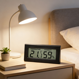 Nouveau mini thermomètre numérique électronique magnétique ABS, hygromètre pour animaux de compagnie avec écran LCD, haute précision, intérieur, jardin, <span class=keywords><strong>cave</strong></span> à <span class=keywords><strong>vin</strong></span> - Product Image 6